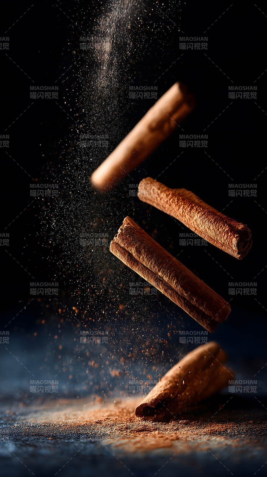 肉桂棒飛揚塵埃-圖片