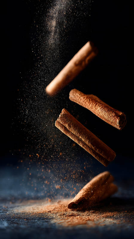肉桂棒飛揚塵埃-圖片