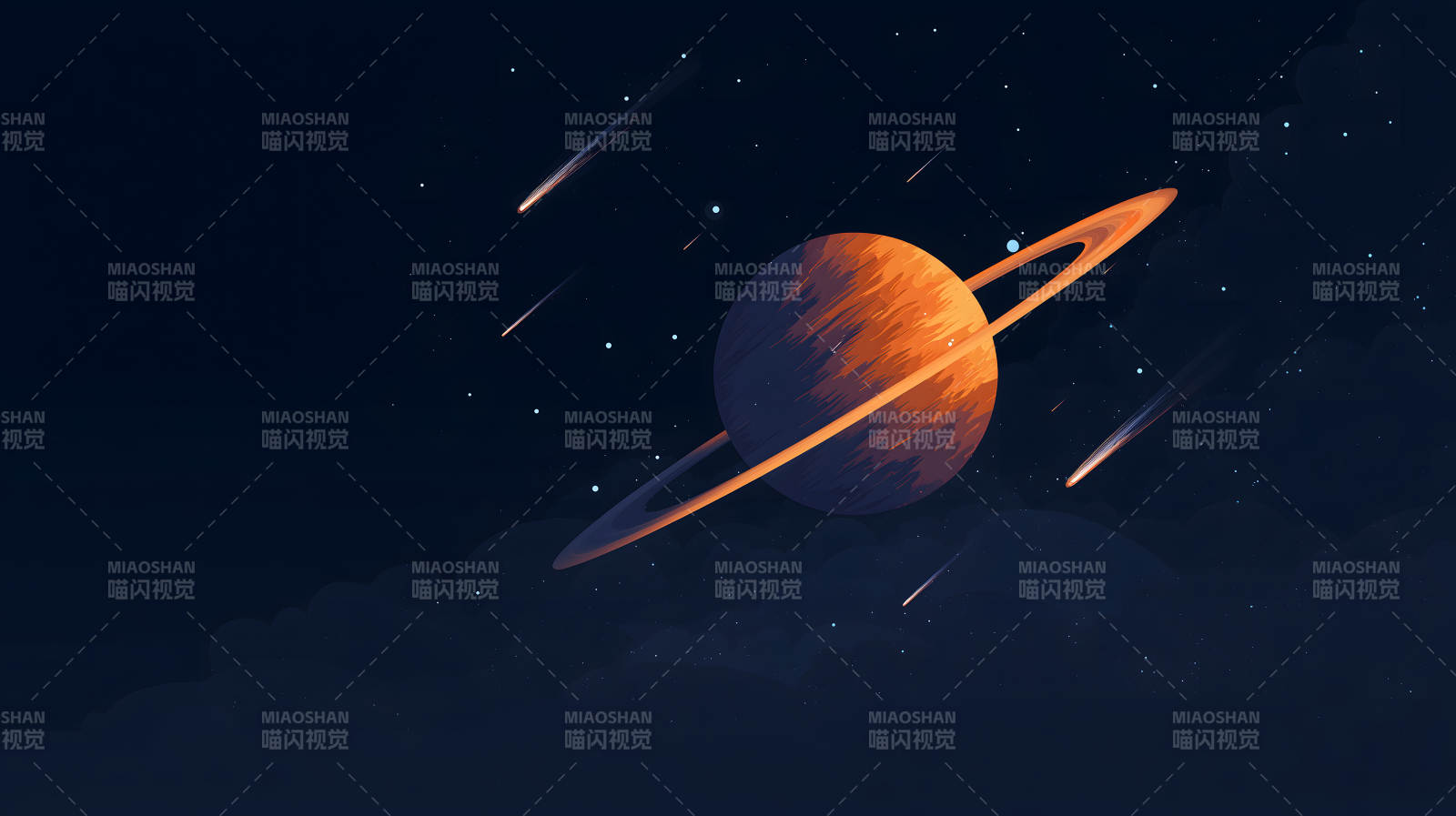 星空星球流星夜空-圖片