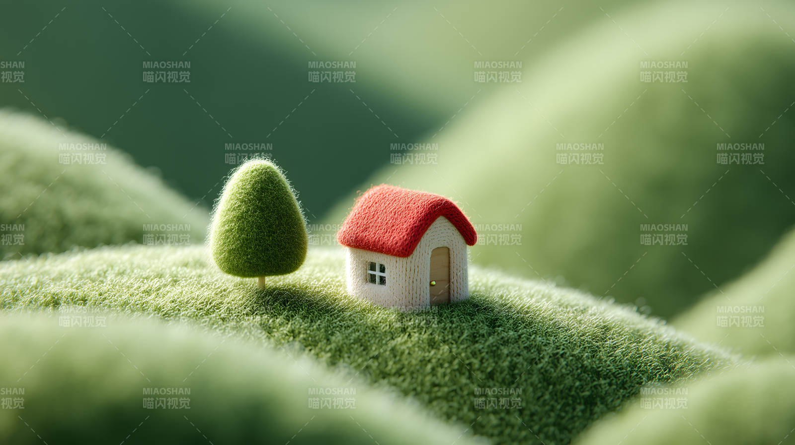 微型房子和树-图片