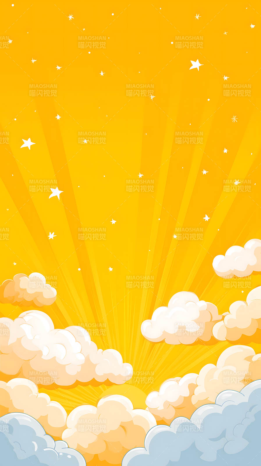 陽光燦爛的天空星光閃耀-圖片