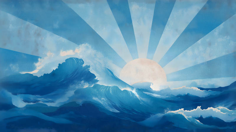 海浪與陽光-圖片