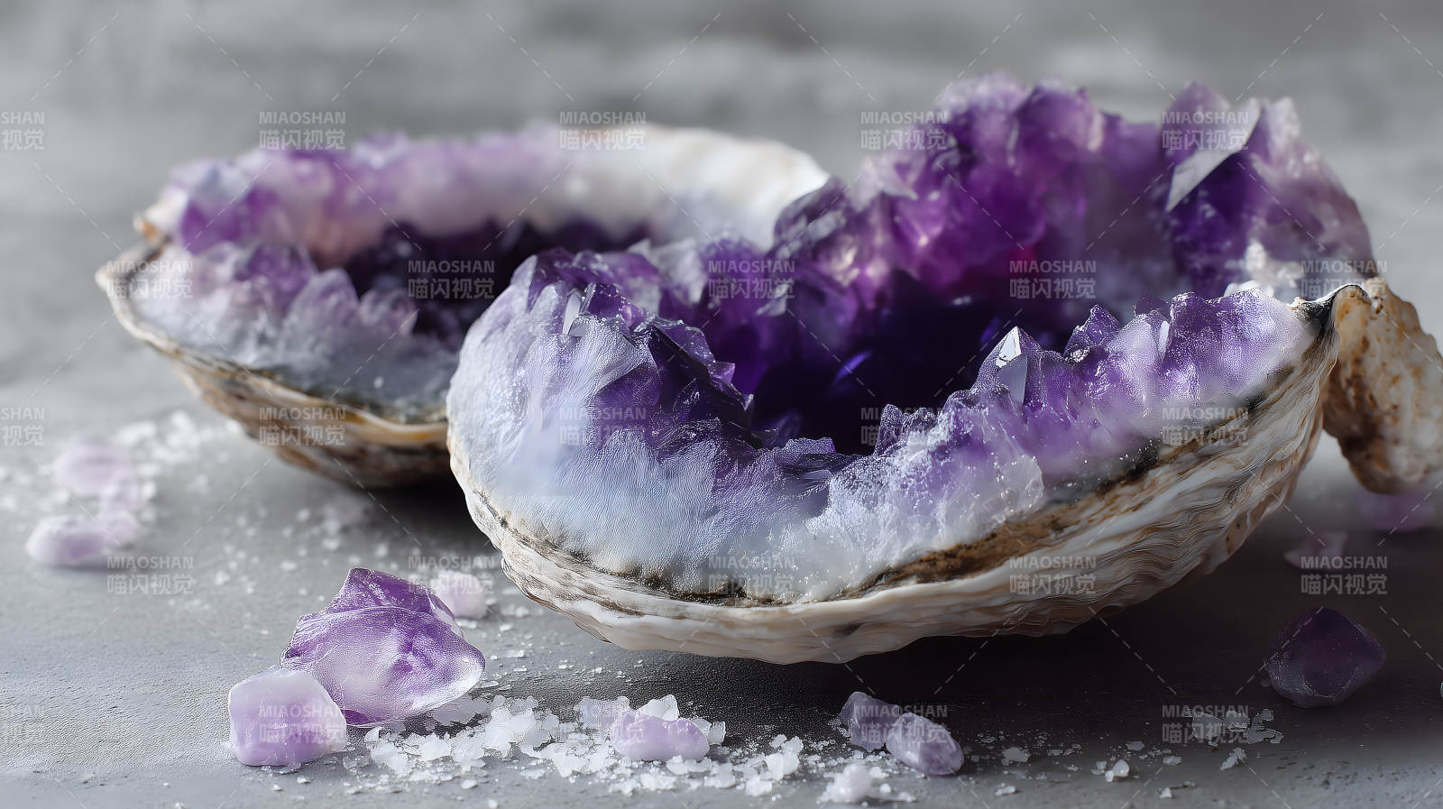 紫水晶晶洞特写-图片