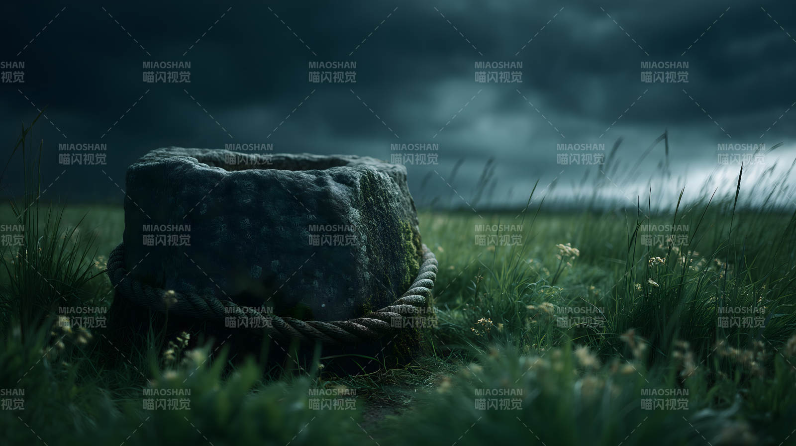 古井伫立暗夜-图片