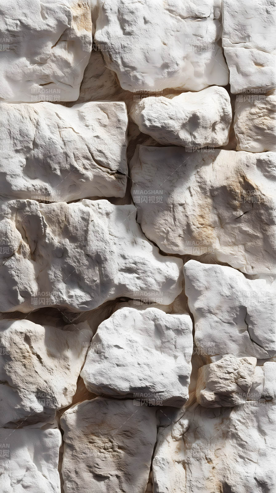白色石块堆砌纹理-图片