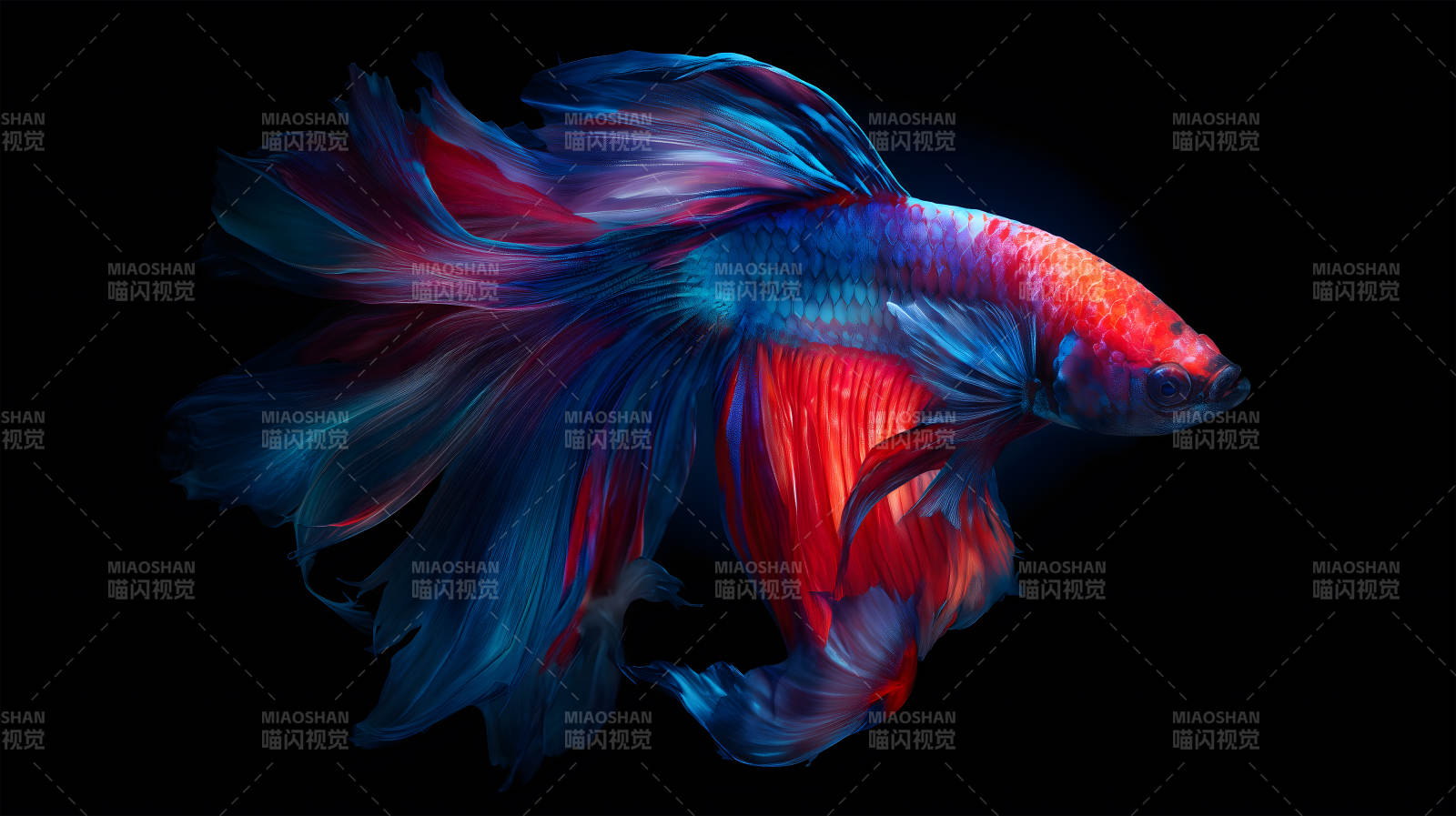 绚丽多彩的斗鱼画面-图片