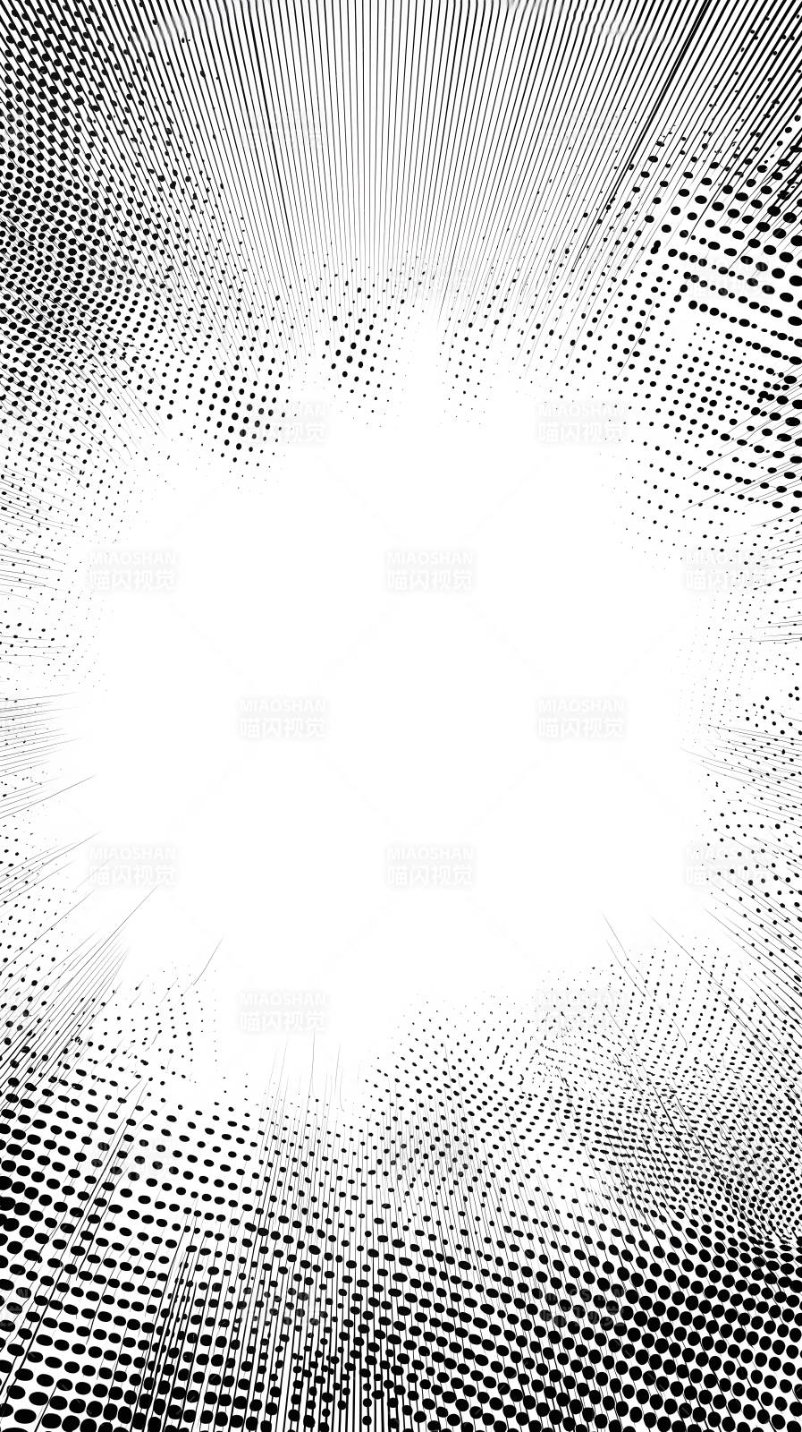 漫画风黑白爆发视觉冲击-图片