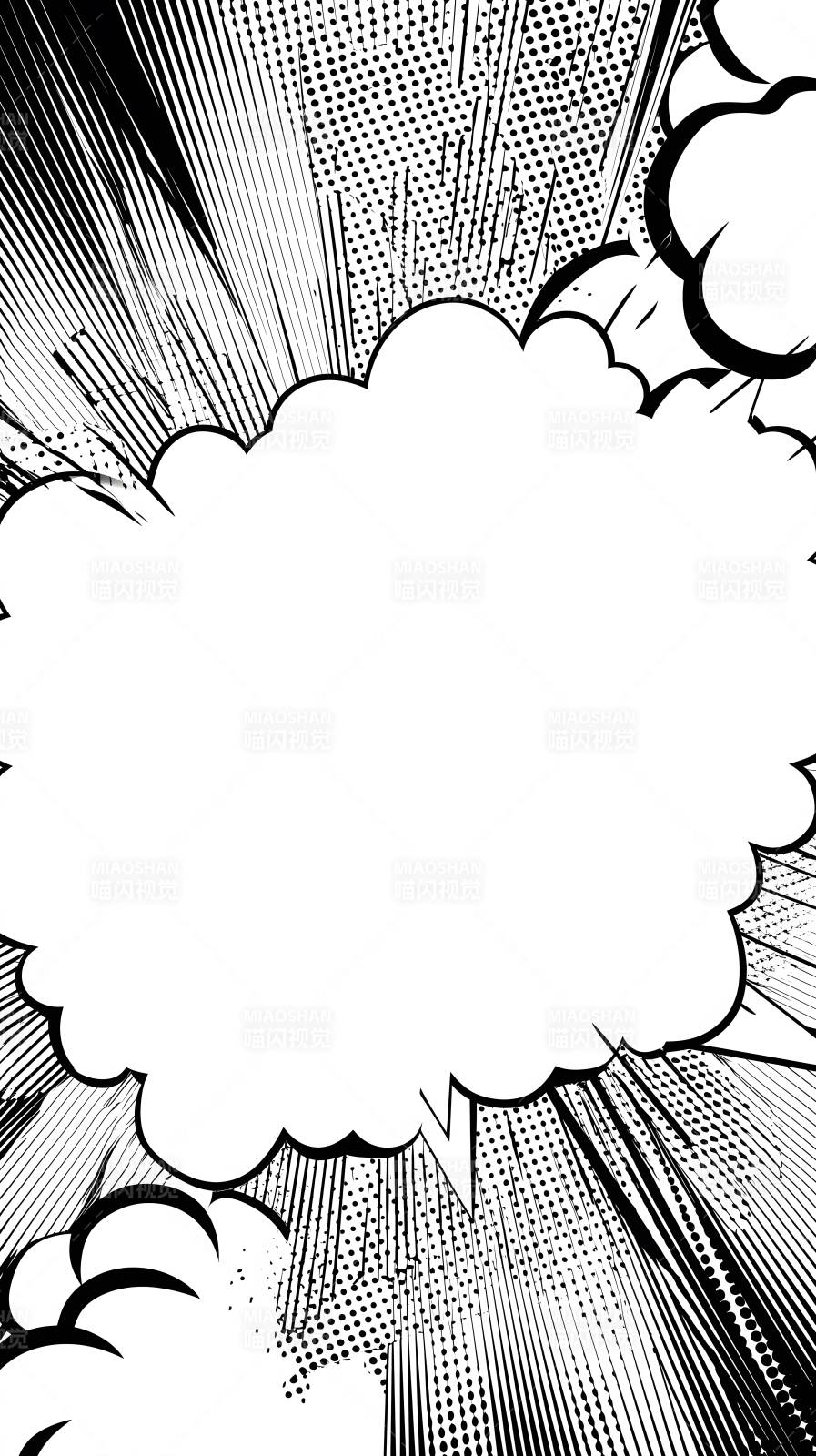 漫画风格对话框背景-图片