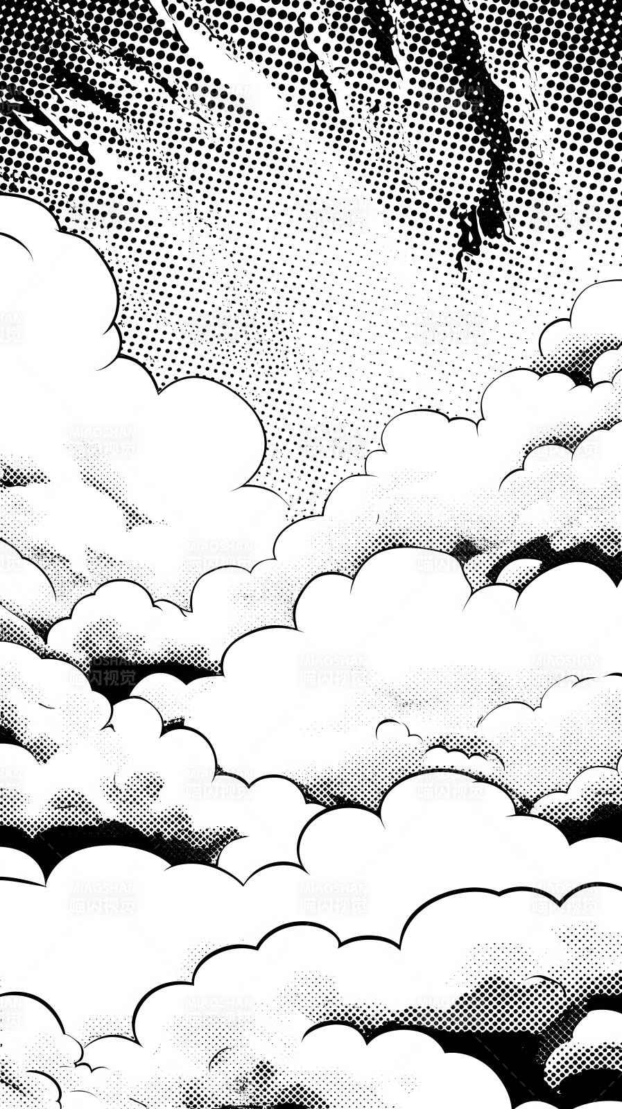 漫画风格的云朵-图片