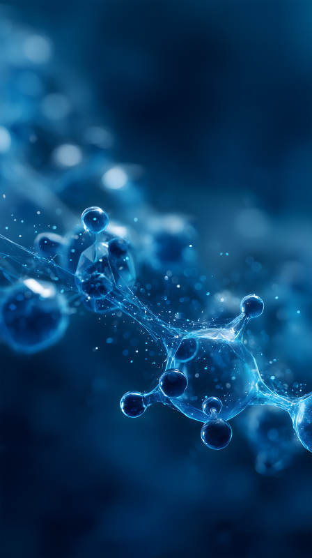 蓝色分子结构图-图片