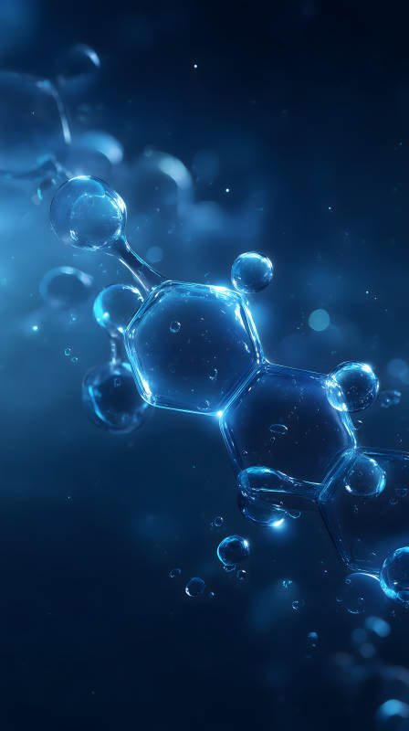 分子结构蓝色梦幻-图片