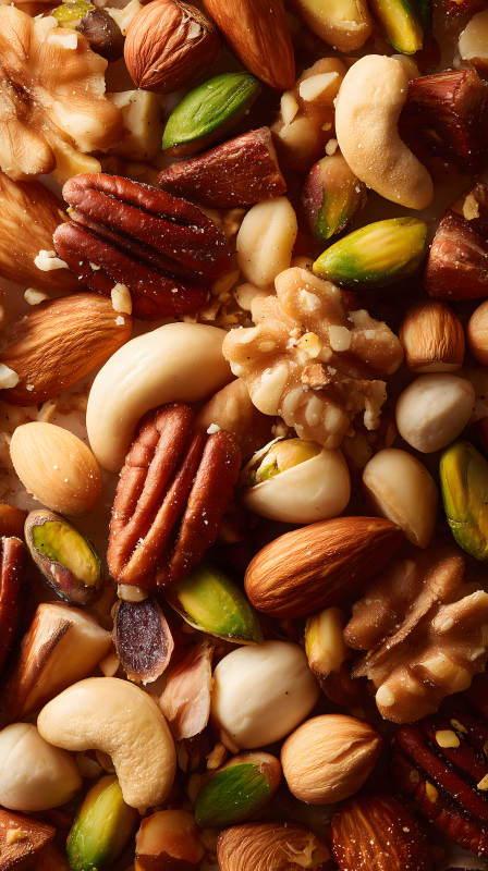 坚果集合特写-图片