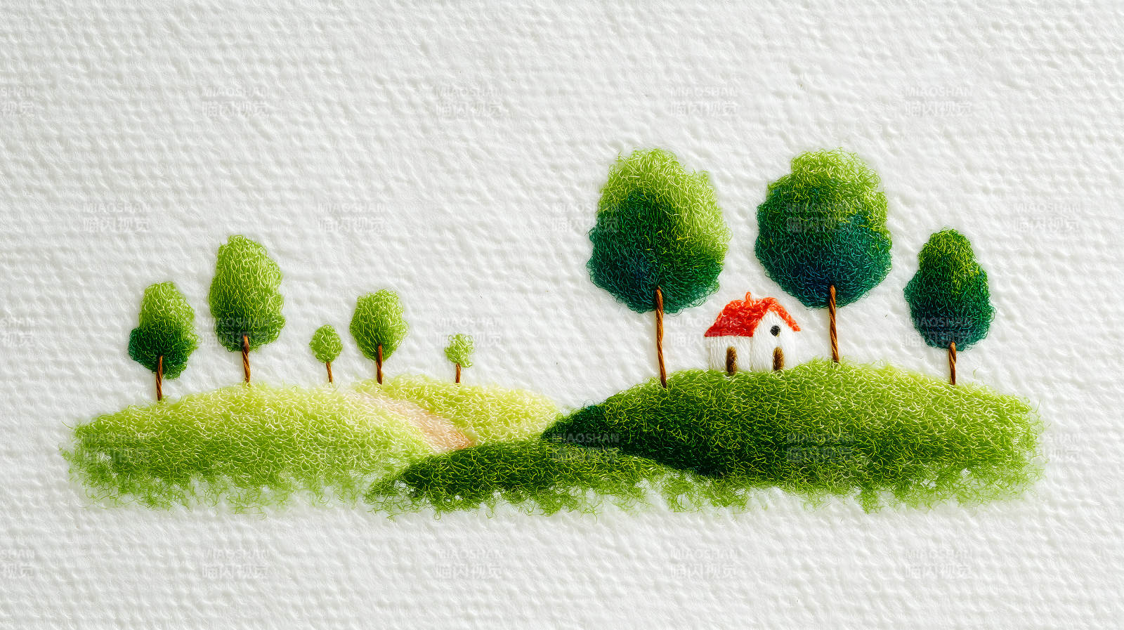 绣花风景小巧可爱-图片