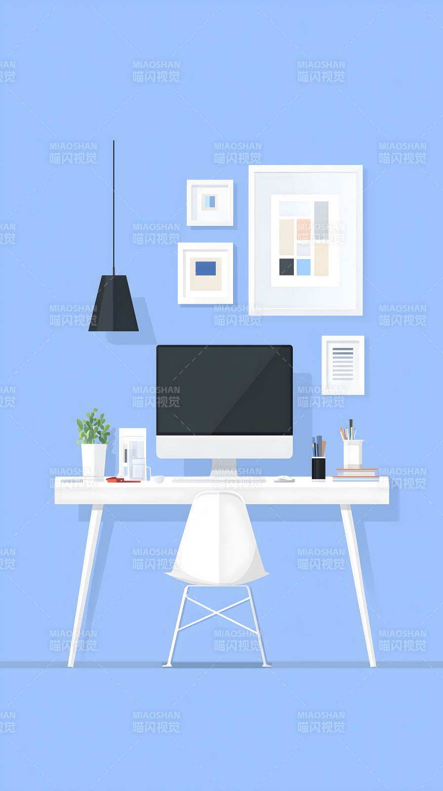 简约书房摆设-图片