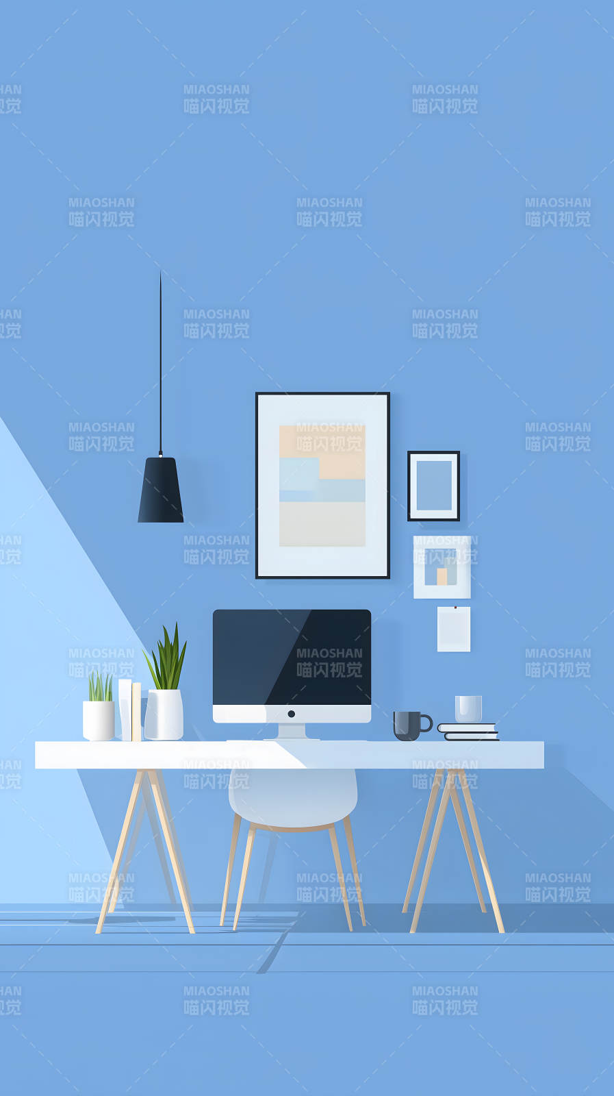 简约风格书房布置-图片