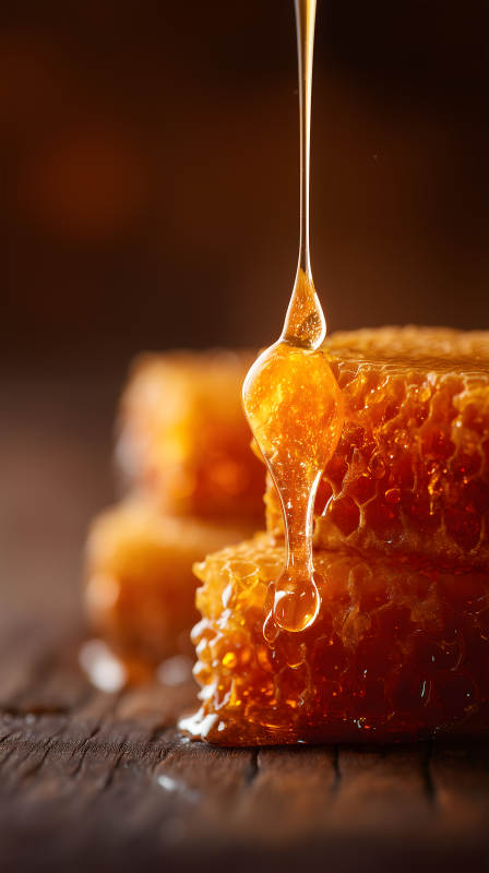 蜂蜜滴落蜂窩-圖片