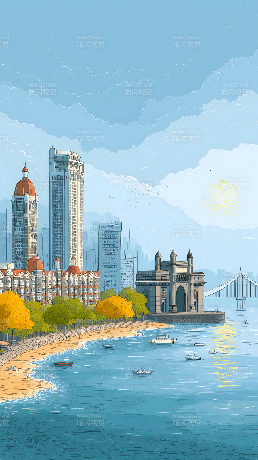 海滨城市风光-图片