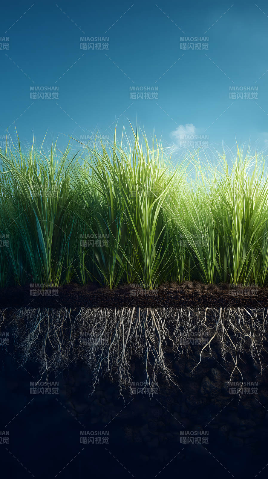 草地根系细节展示-图片