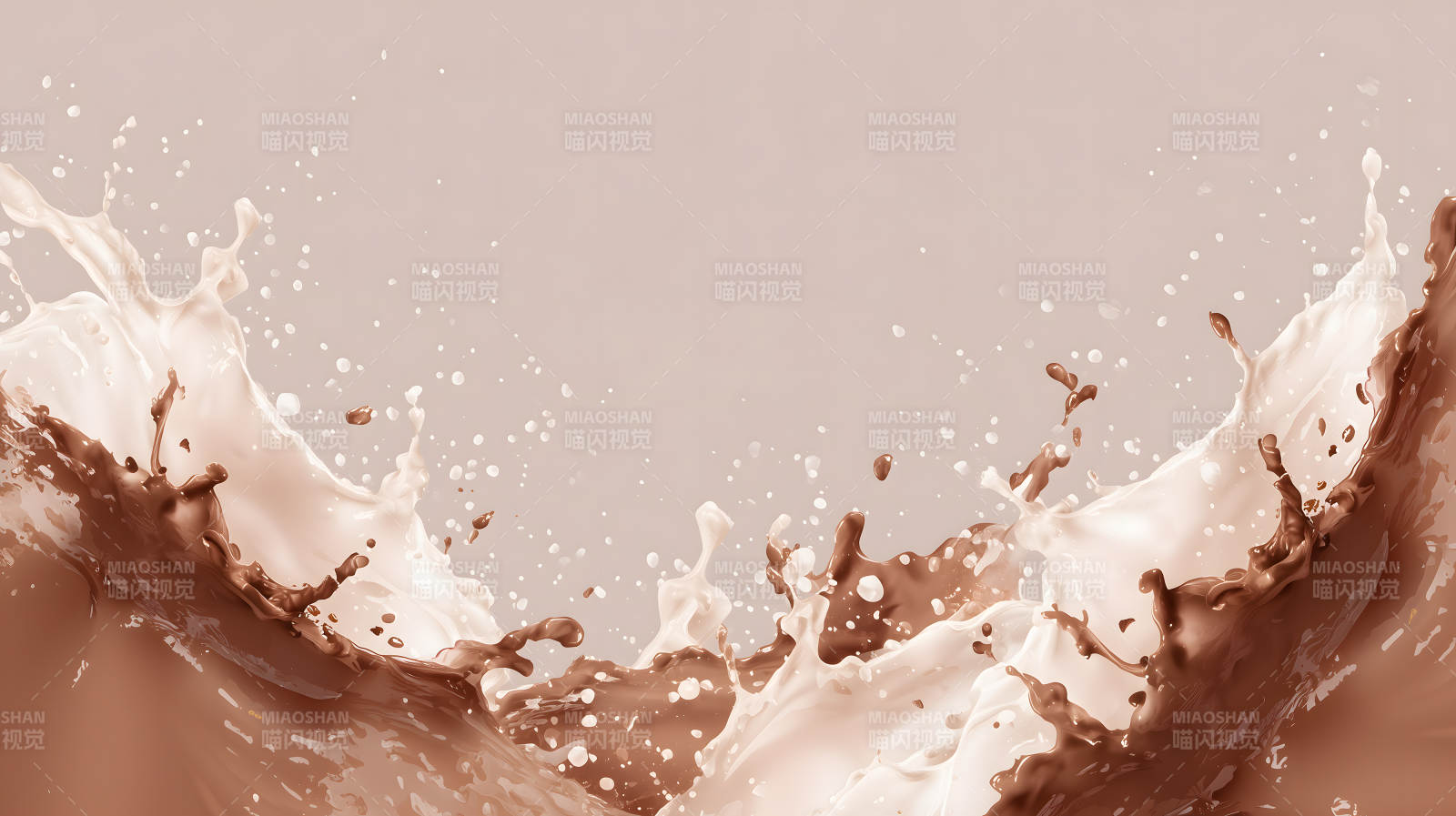 巧克力牛奶飞溅画面-图片