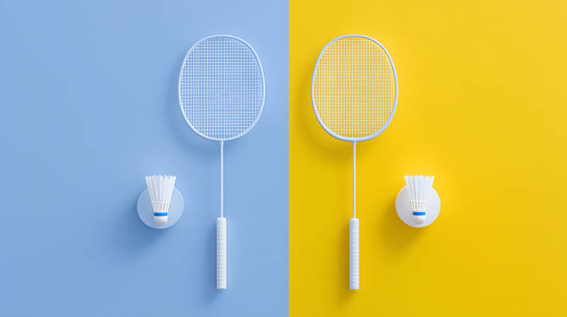 羽毛球运动的简约风格-图片