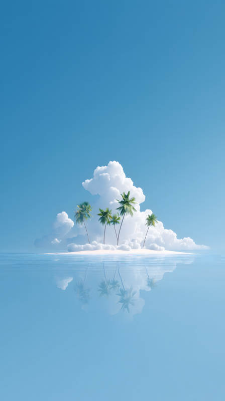 海岛风光椰树静谧-图片