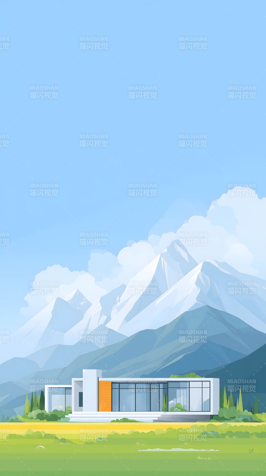 山景别墅建筑风光-图片