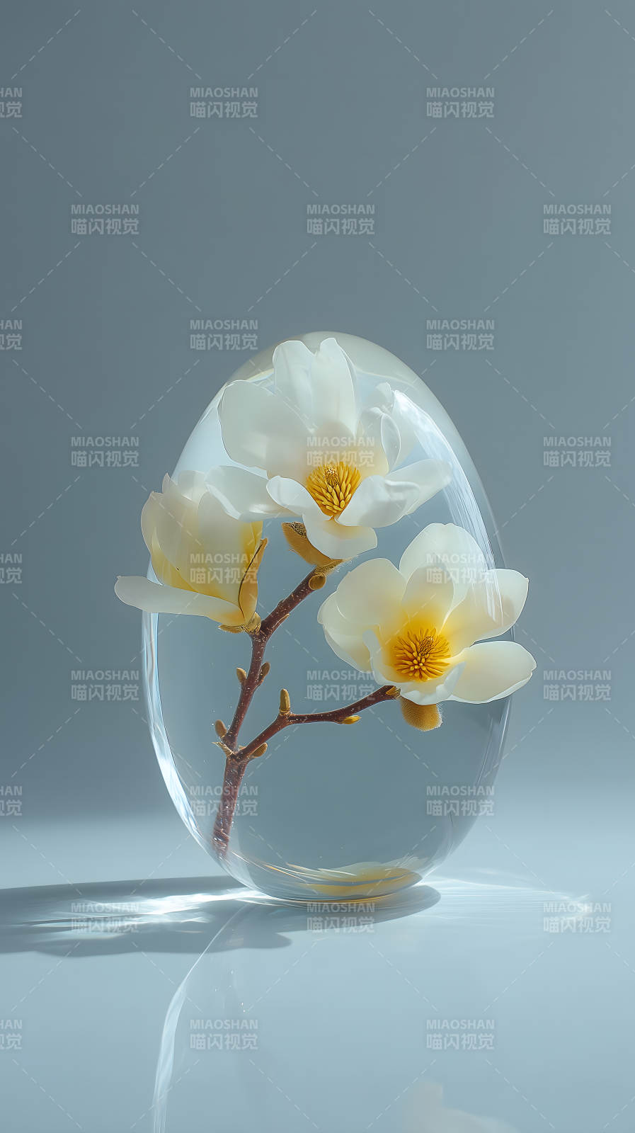 花在蛋中攝影-圖片