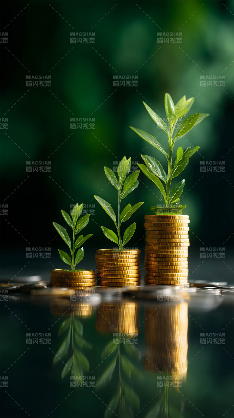 金币树苗财富增长-图片