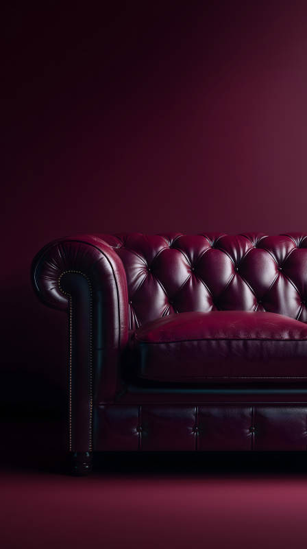深红沙发沉稳大气-图片