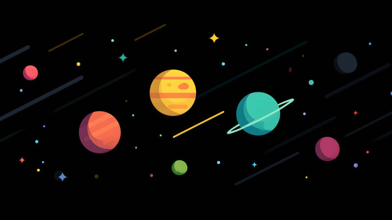 宇宙行星主题抽象设计-图片