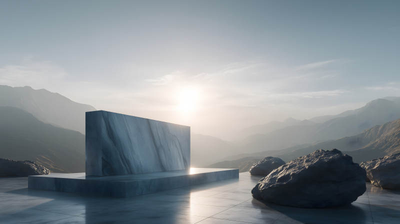 山石矗立日光澄澈-图片