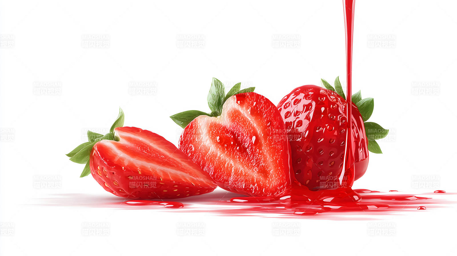 草莓淋酱美味诱人-图片