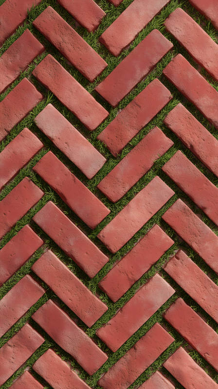 砖砌草地图案-图片