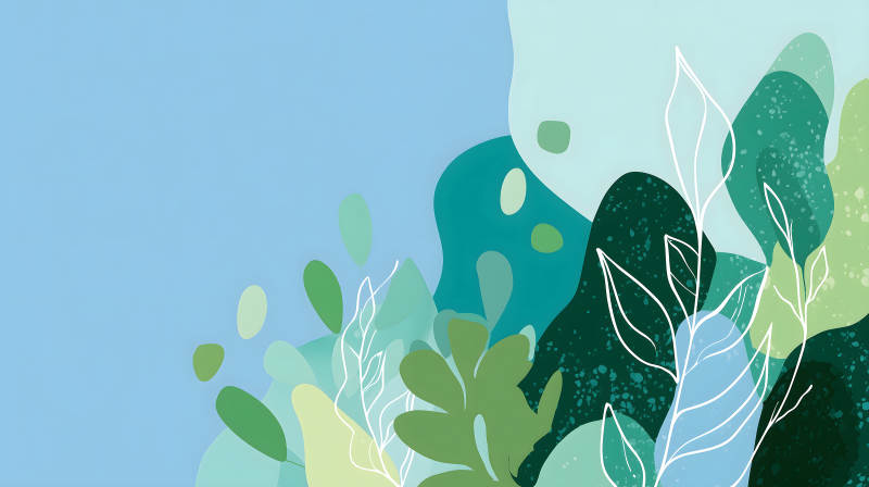 绿色植物抽象画-图片