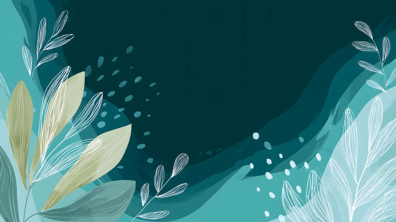 水彩叶子背景-图片