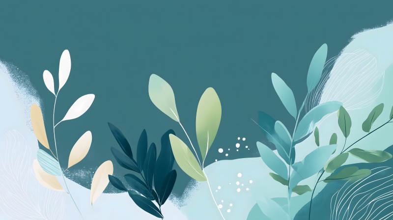 水彩叶子设计-图片