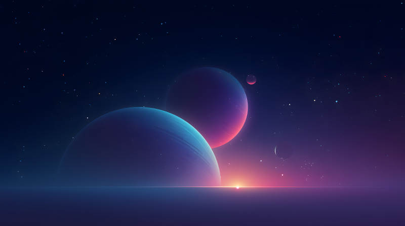 星空星球绚丽景象-图片