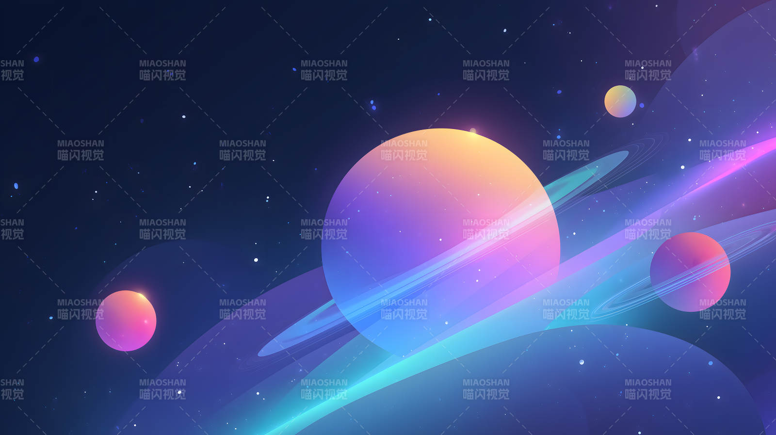 宇宙星球绚丽多彩梦幻-图片