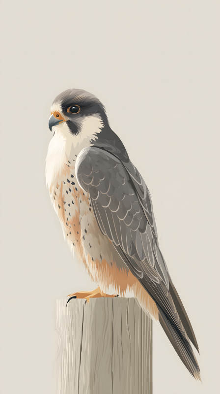 鹰隼栖木静谧自然-图片