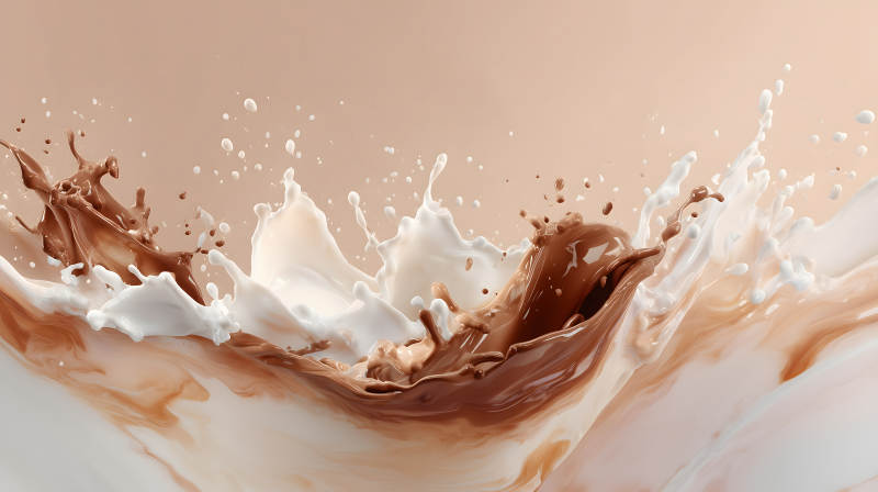 牛奶巧克力飛濺融合-圖片