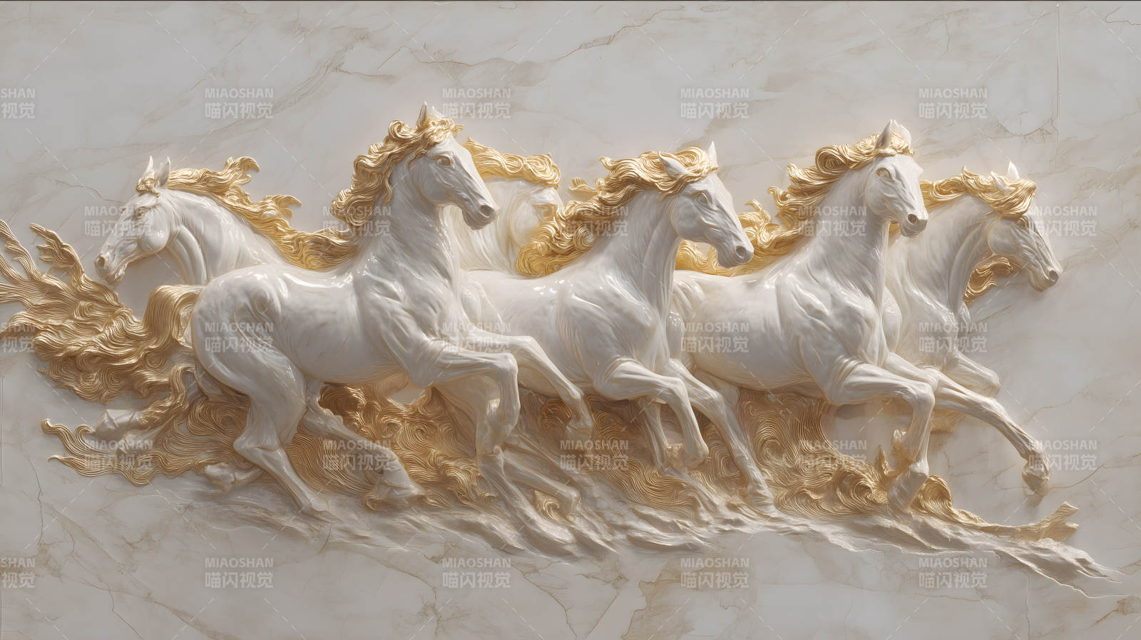 奔腾骏马雕塑艺术-图片
