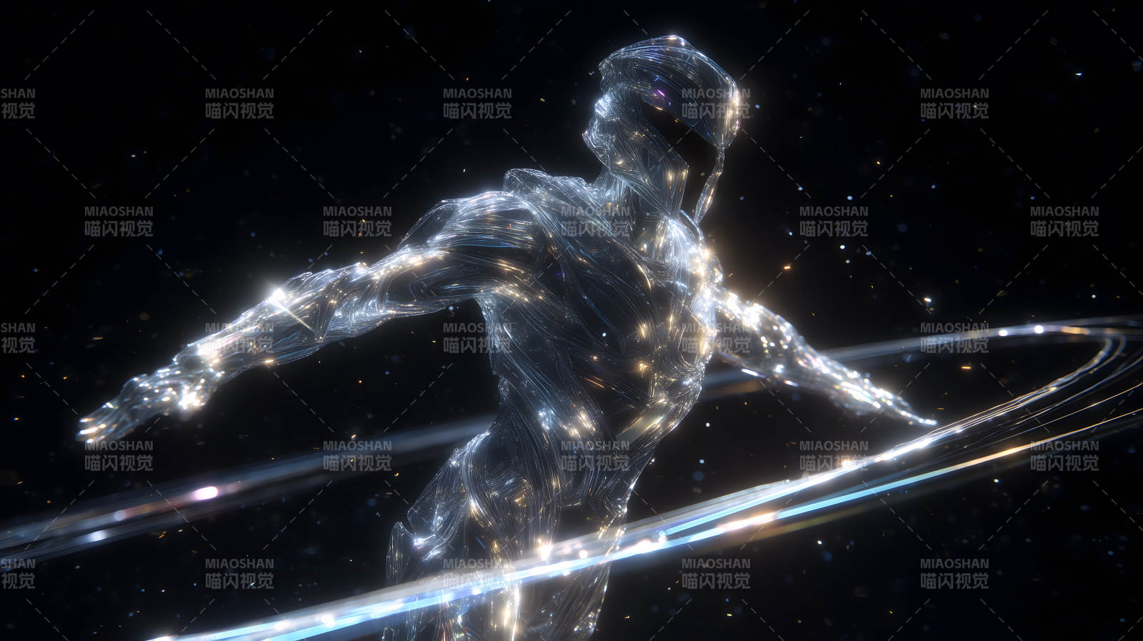 水晶人星空漂浮-图片