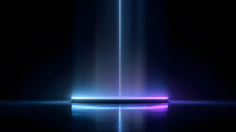 舞台光束蓝色科幻空间-图片