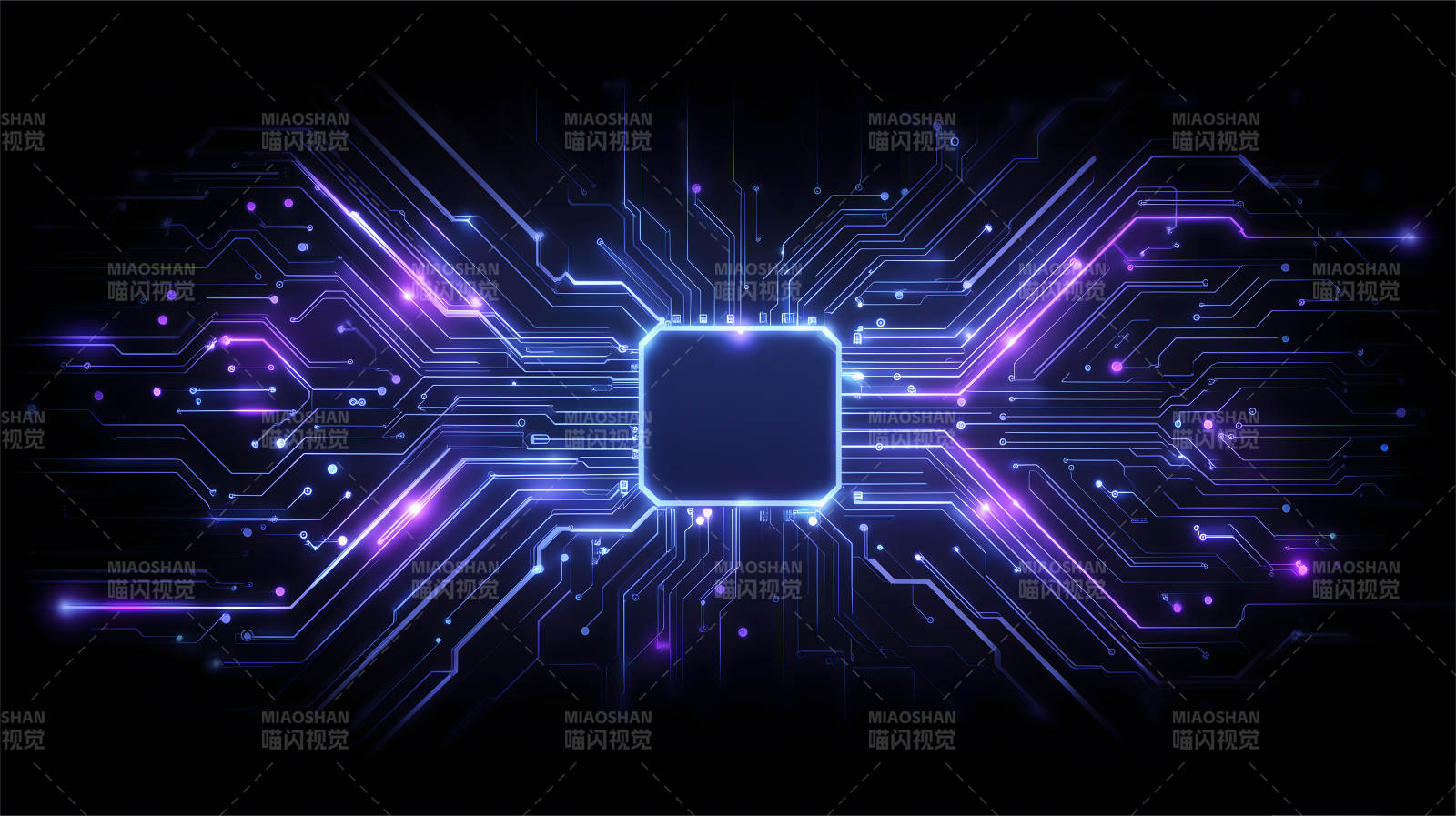 电路芯片发光科技感-图片