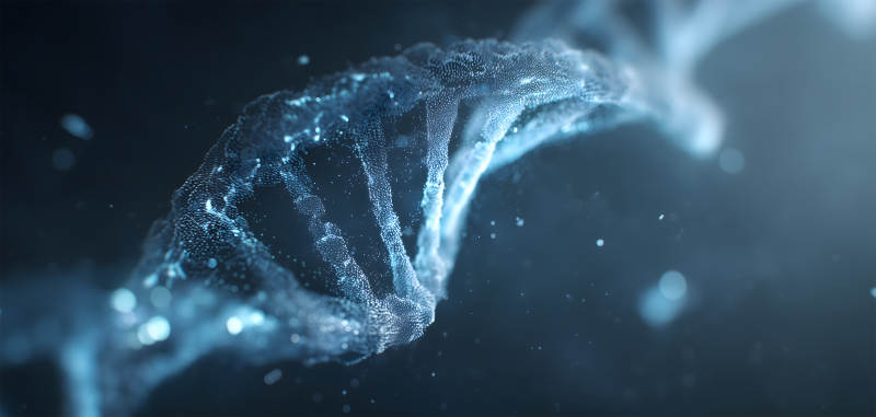 DNA螺旋結構特效呈現-圖片