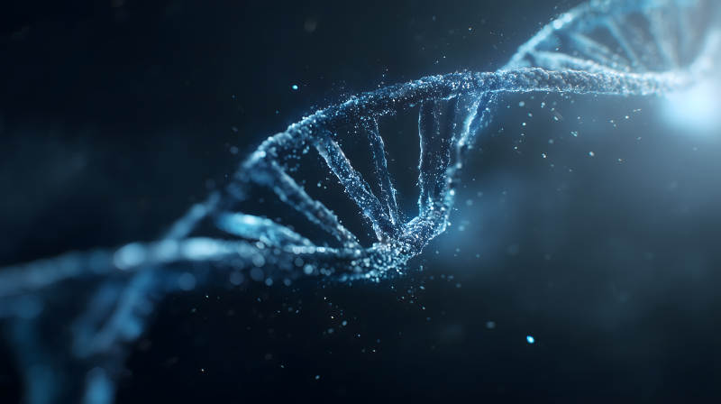 DNA螺旋结构特写-图片