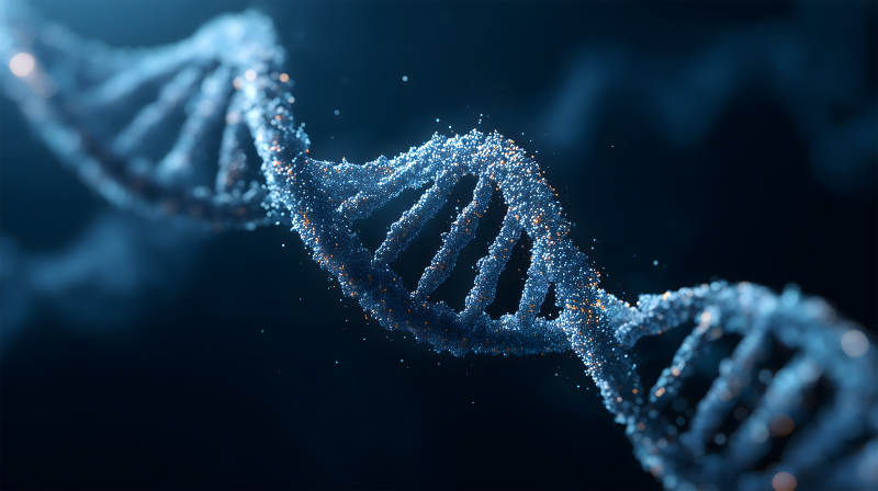 DNA螺旋结构特写-图片