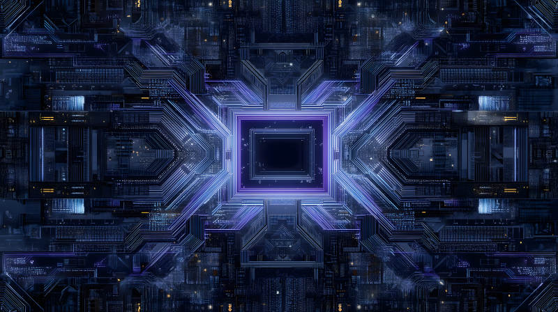 未来科技芯片构图-图片