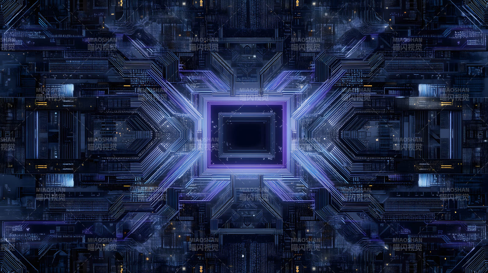 未来科技芯片构图-图片