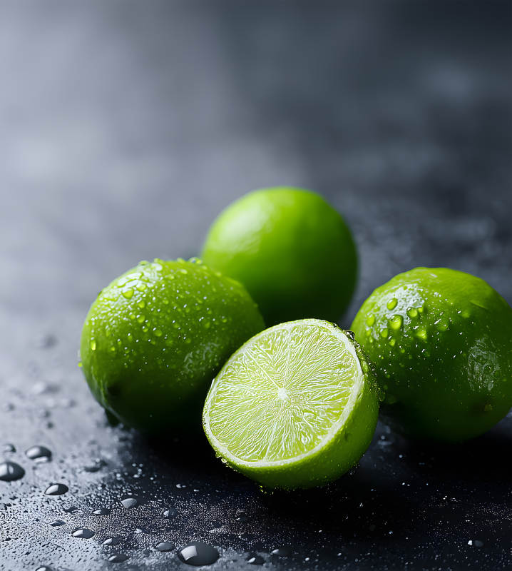 青檸特寫清新水珠-圖片